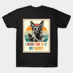 German Shepherd i want you pointing style T-Shirt